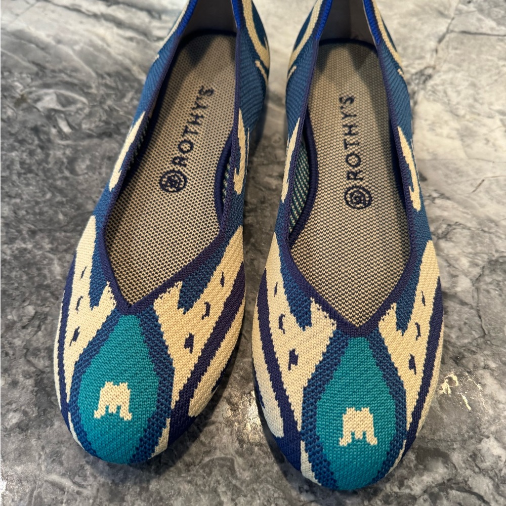 Rothy’s The Flat Moroccan Blue size 10